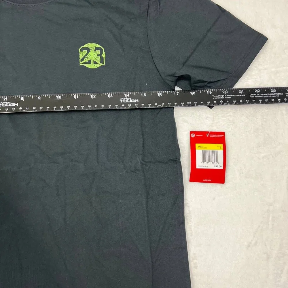 Air Jordan 23 Shirt Men Small Black‎ Jumpman Flight Short Sleeve New Cotton S